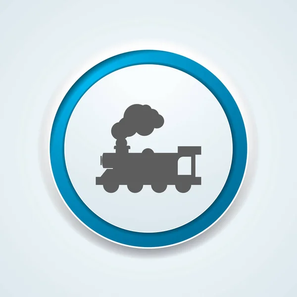 Train Button Isolated White Background Vector Illustration — Stock Vector