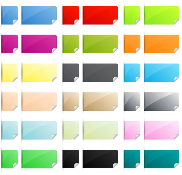 Set of color tags — Stock Vector