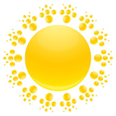 sıcak güneşin kutsal kişilerin resmi, vektör, illüstrasyon