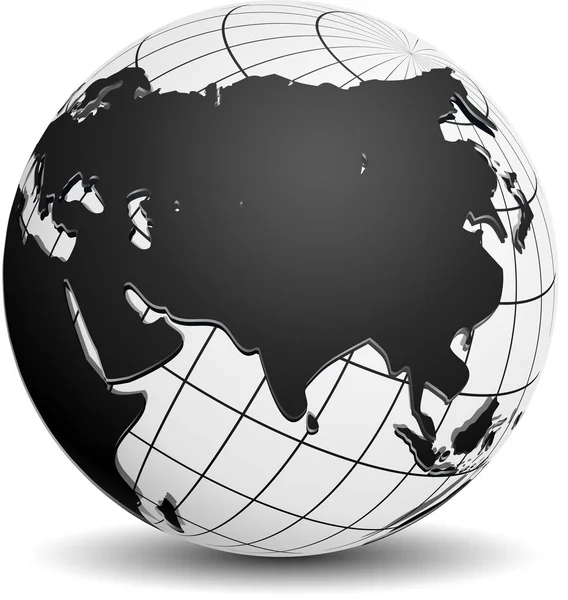 Globe Simple Icône Vecteur Illustration — Image vectorielle