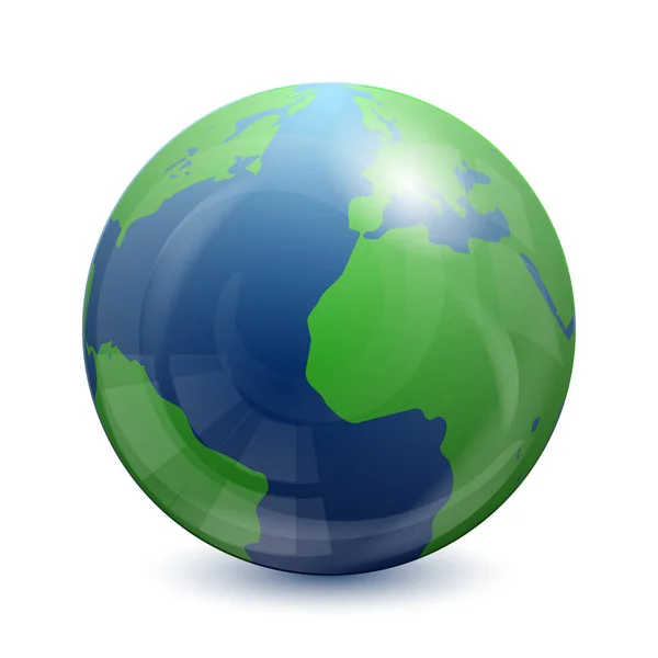 Globe Simple Icône Vecteur Illustration — Image vectorielle