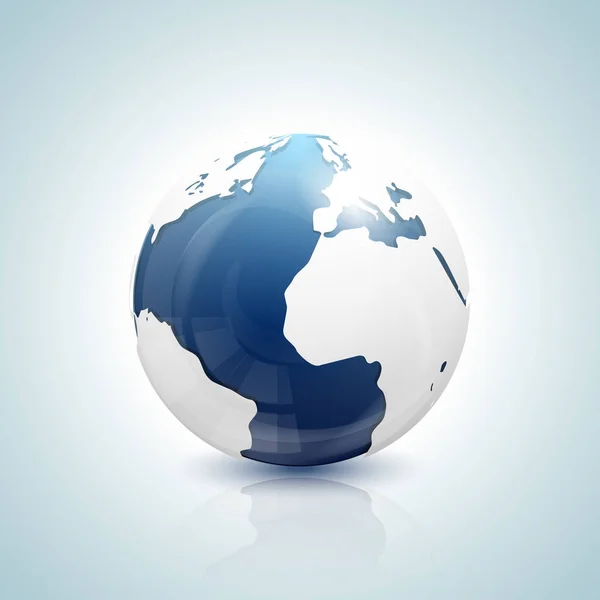 Globe Egyszerű Ikonra Vektor Ábra — Stock Vector