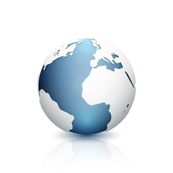 Globe Egyszerű Ikonra Vektor Ábra — Stock Vector