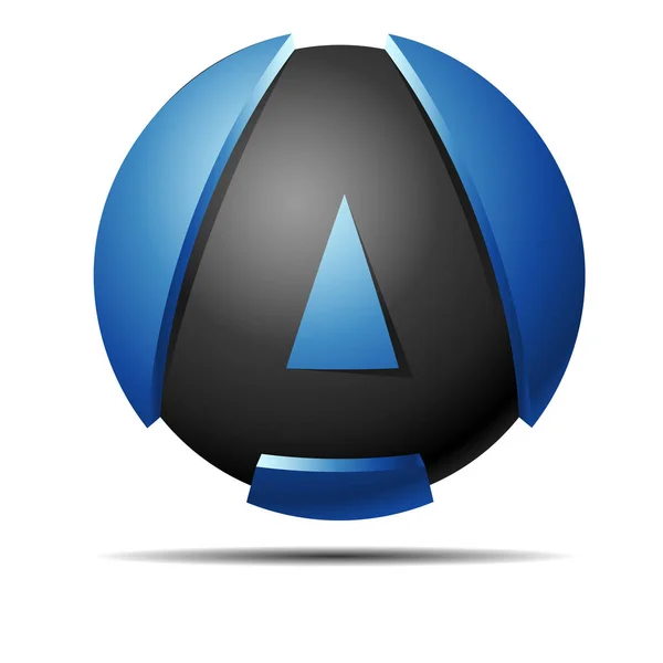 Abstraktes kugelförmiges Logo — Stockvektor