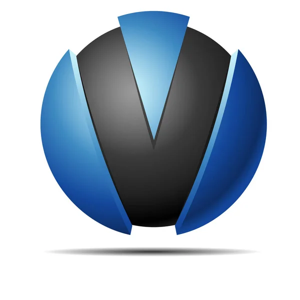 Abstrakta sfäriska logotyp — Stock vektor
