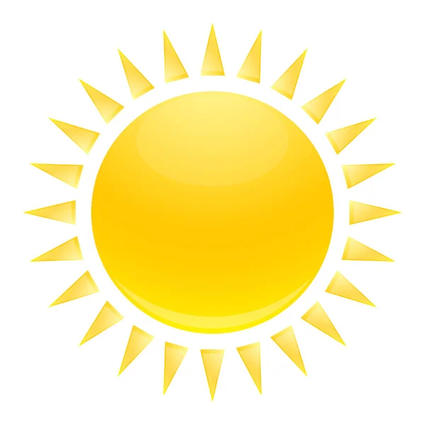 Ikona Horké Slunce Vektor Ilustrace — Stockový vektor