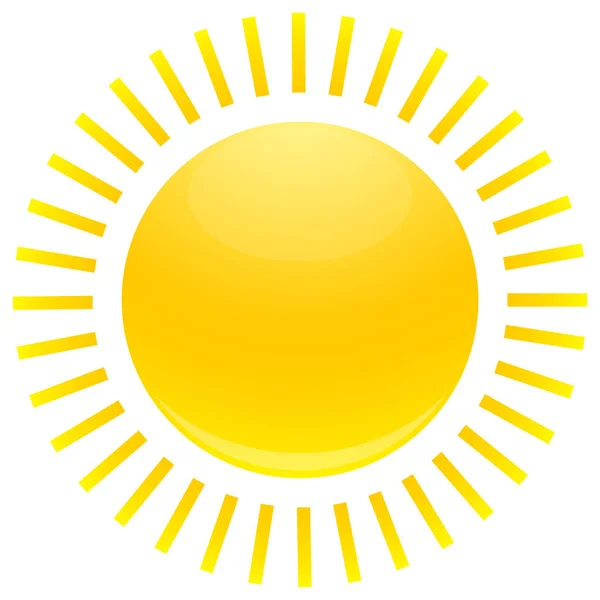 Hot Sun Icon Vector Illustration — Stock Vector