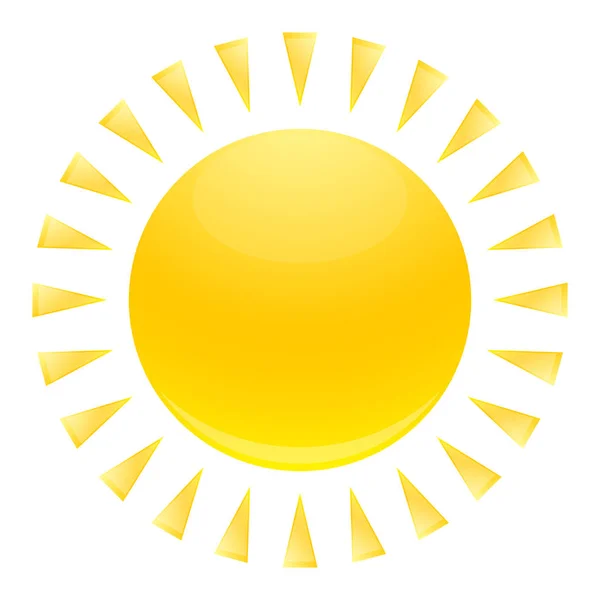 Hot Sun Icon Vector Illustration — Stock Vector