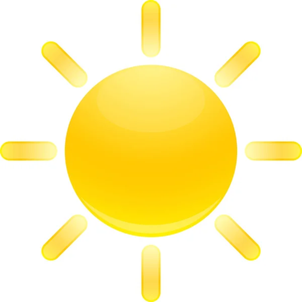 Hot Sun Icon Vector Illustration — Stock Vector