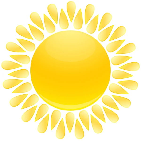 熱い太陽アイコン ベクトル イラスト — ストックベクタ