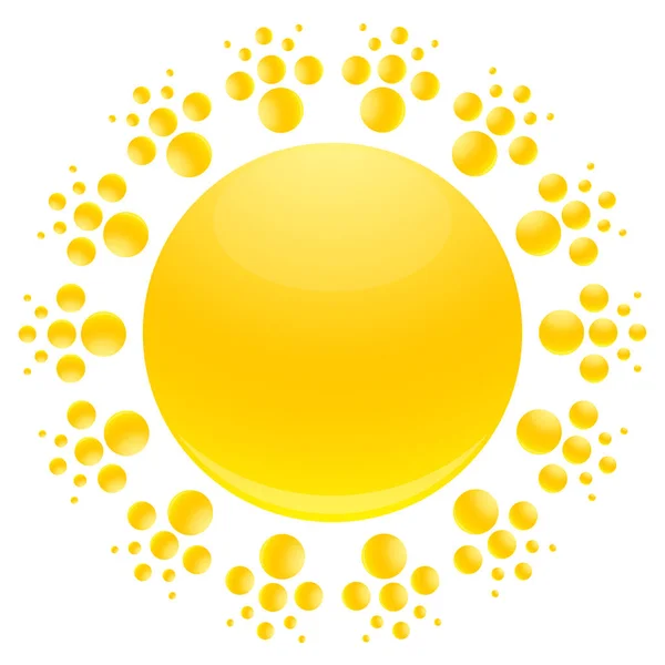 Иконка Горячего Солнца Вектор Иллюстрация — стоковый вектор