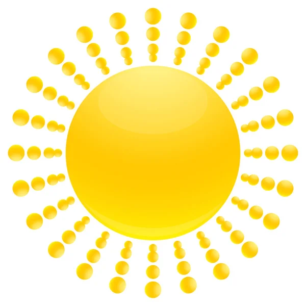 Иконка Горячего Солнца Вектор Иллюстрация — стоковый вектор