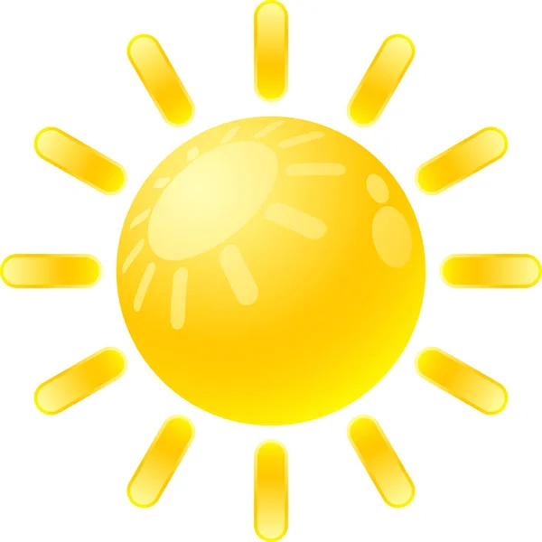 Hot Sun Icon Vector Illustration — Stock Vector