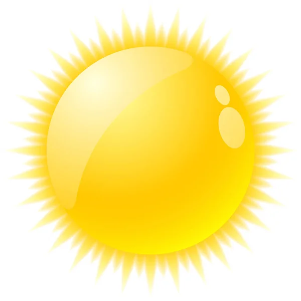 Ikona Horké Slunce Vektor Ilustrace — Stockový vektor