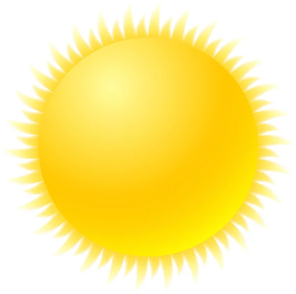 Icona Del Sole Caldo Vettore Illustrazione — Vettoriale Stock