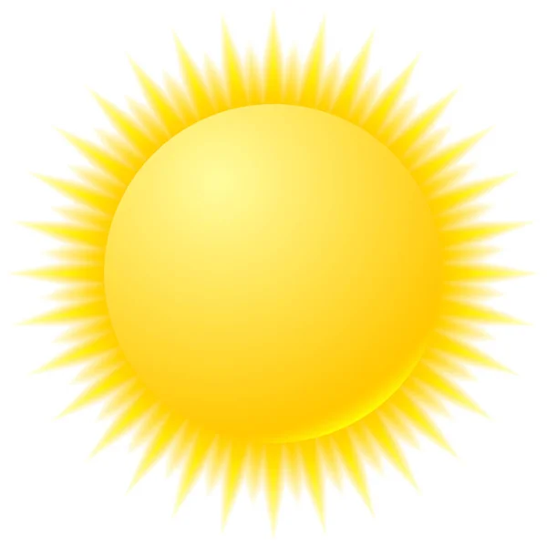 Hot Sun Icon Vector Illustration — Stock Vector