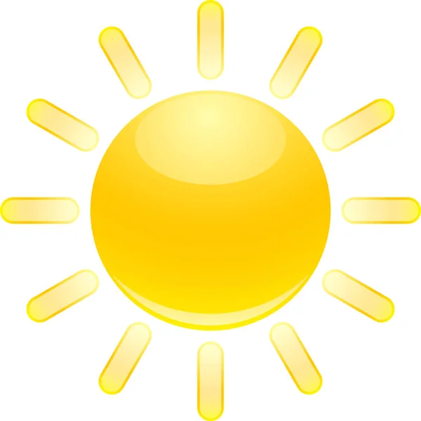 Symbol Der Heißen Sonne Vektor Illustration — Stockvektor