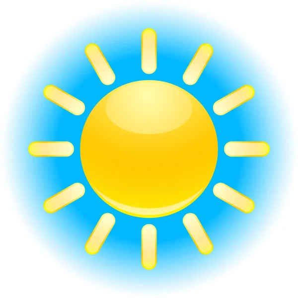 Ikona Gorące Słońce Wektor Ilustracja — Wektor stockowy