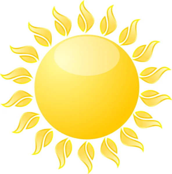 Icono Del Sol Caliente Vector Ilustración — Archivo Imágenes Vectoriales