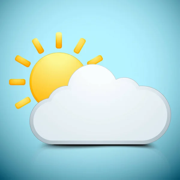 Іконка Сонця Хмари Вектор Ілюстрація — стоковий вектор