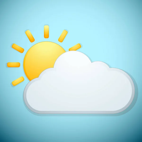 Іконка Сонця Хмари Вектор Ілюстрація — стоковий вектор