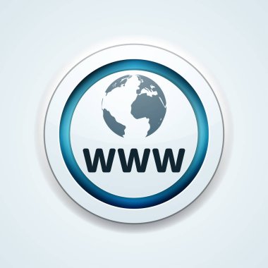 www internet en az stili düğmesini, vektör çizim 