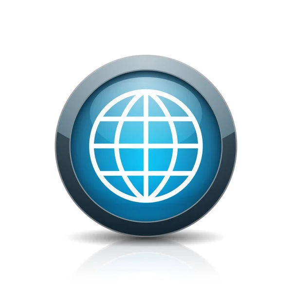 Globe Web Icoon Vector Illustratie — Stockvector