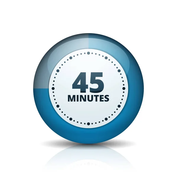 Minutes Timer Icon Isolated White Background Vector Illustration — Stock Vector