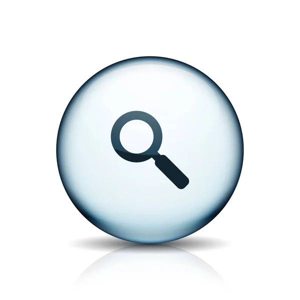 Ícone de sinal de botão de pesquisa — Vetor de Stock