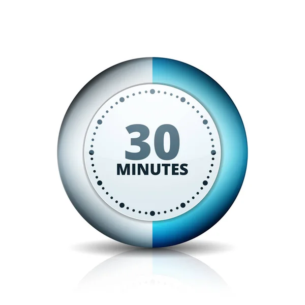 Minutes Timer Minimal Style Icon Vector Illustration — стоковый вектор