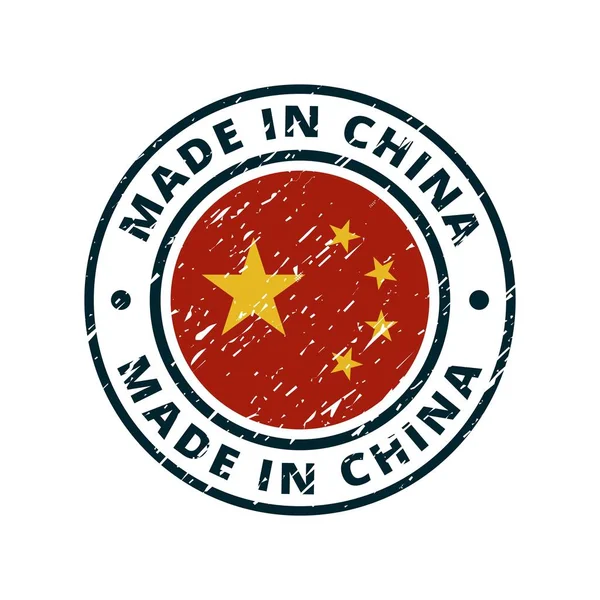 Chine bouton drapeau — Image vectorielle