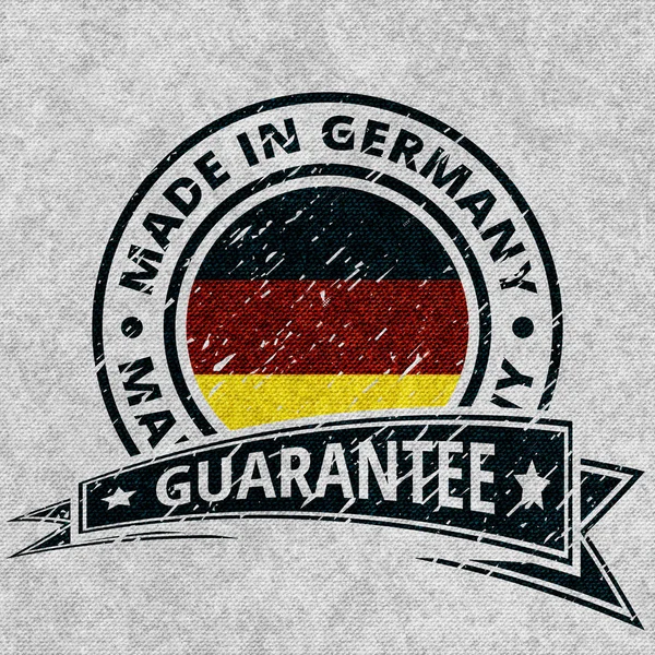 Flat Button German Flag Inscription Made Germany Vector Illustration — Stock Vector