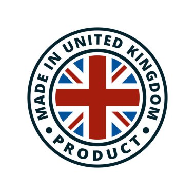 yazıt Made in İngiltere, vektör, illüstrasyon ile İngiliz bayrağı düz tuşuna 