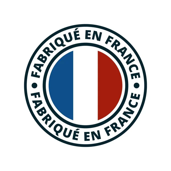 Taste Mit Französischer Flagge Und Inschrift Auf Französisch Made France — Stockvektor