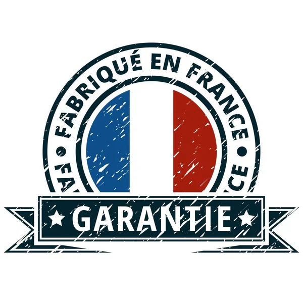 Düğme bayrak Fransa ve üzerinde yazıt ile Made in France Fransız 