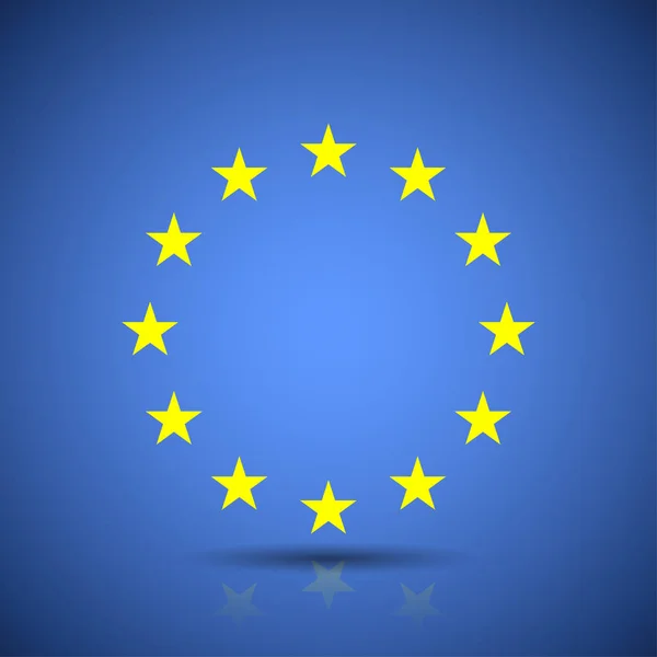 欧州連合旗ベクトルイラスト — ストックベクタ