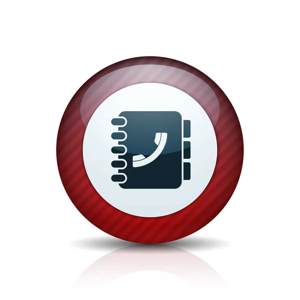 Knop Telefoonlijst Vector Illustratie — Stockvector