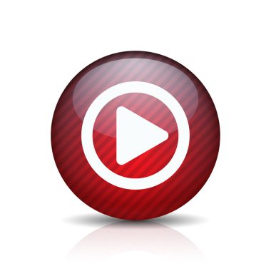 çalma düğmesi simgesi, vektör illüstrasyonu