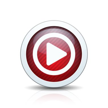 çalma düğmesi simgesi, vektör illüstrasyonu