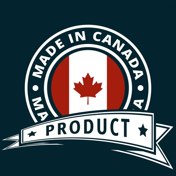 Bouton aux couleurs du drapeau canadien — Image vectorielle
