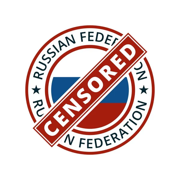 Цензура Росії Етикетка Вектор Ілюстрація — стоковий вектор