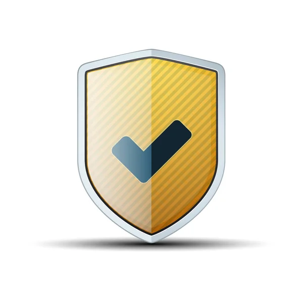 Checkmark Shield teken — Stockvector