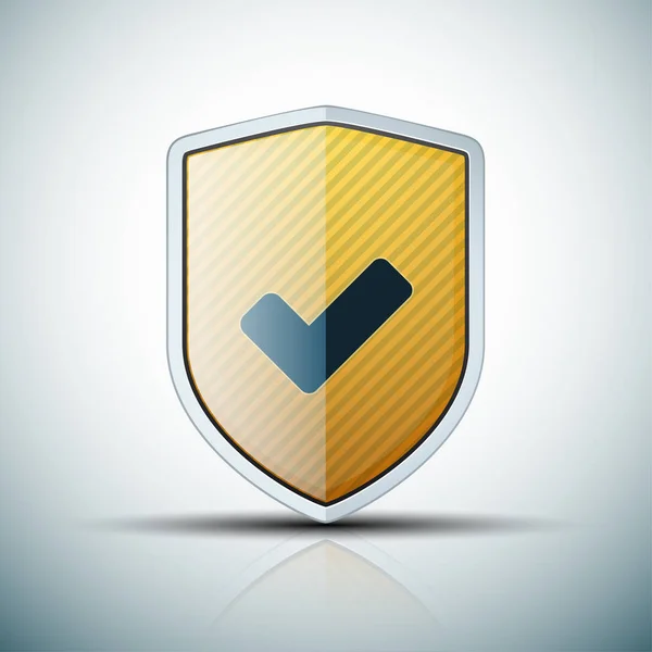 Checkmark Shield teken — Stockvector