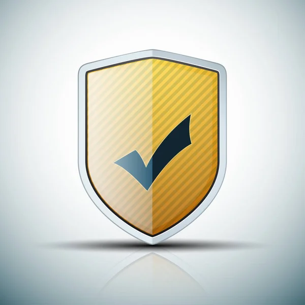 Checkmark Shield teken — Stockvector