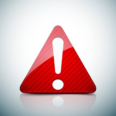 Ünlem tehlike işareti, vektör çizim 