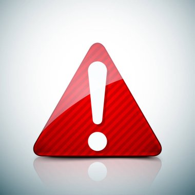 Ünlem tehlike işareti, vektör çizim 