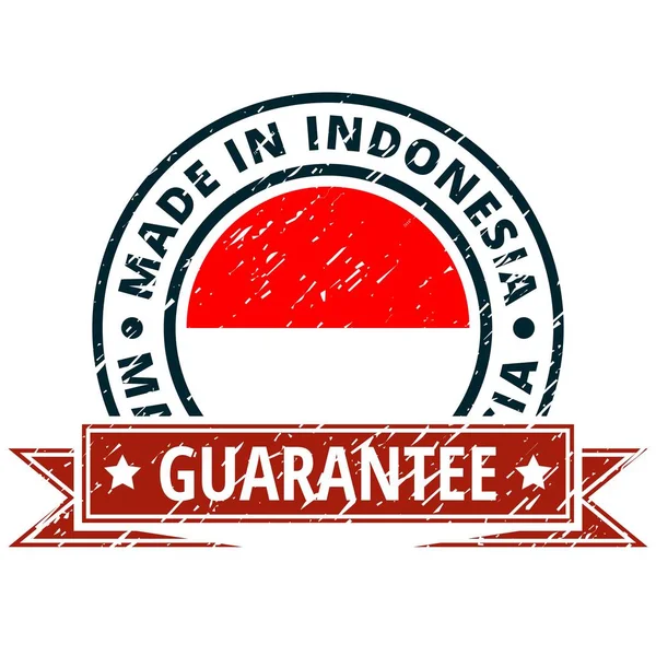 Przycisk Napisem Made Indonezji Flagi Wektor Ilustracja — Wektor stockowy