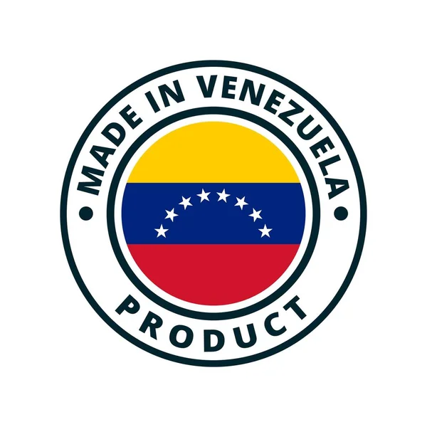 Venezuela Vektör Çizim Yapılan Yazıt Ile Bayrak Düğmesini — Stok Vektör