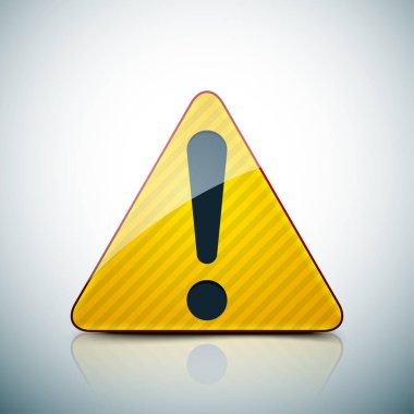 Ünlem tehlike işareti, vektör çizim 