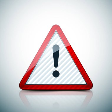 Ünlem tehlike işareti, vektör çizim 